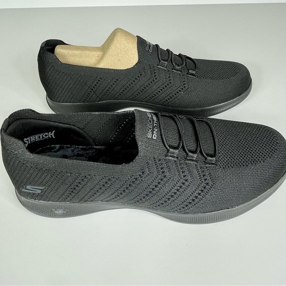 NEW! Skechers Size 9W Go Step Lite True Joy Black Slip On Tennis Shoes #… - Picture 5 of 14